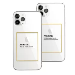 Coque Fête des Mères - Maman Contour Doré